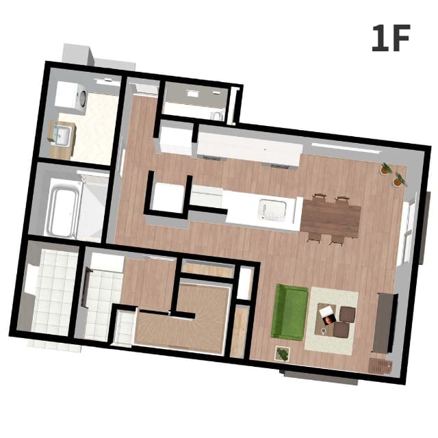 大分市横塚_平屋建て間取り図